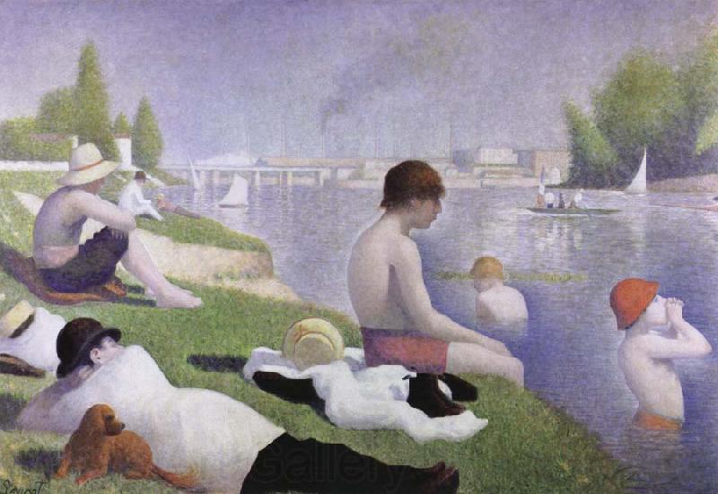 Georges Seurat bathers as asnieres France oil painting art